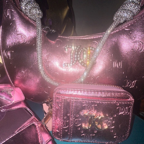 Juicy Couture Pink Metallic Bag, Sandals, and Wallet Set - Picture 6 of 7